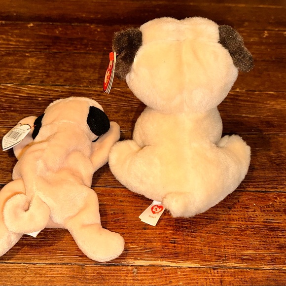 Beanie Boo and Beanie Baby Pugs Rufus and Pugsly - Picture 2 of 4